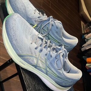 ASICS Men's Blue and Green Athletic Shoes